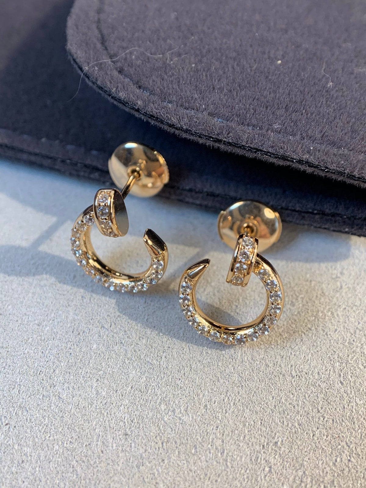 [⭐Spark]JUSTE EARRINGS GOLD DIAMONDS