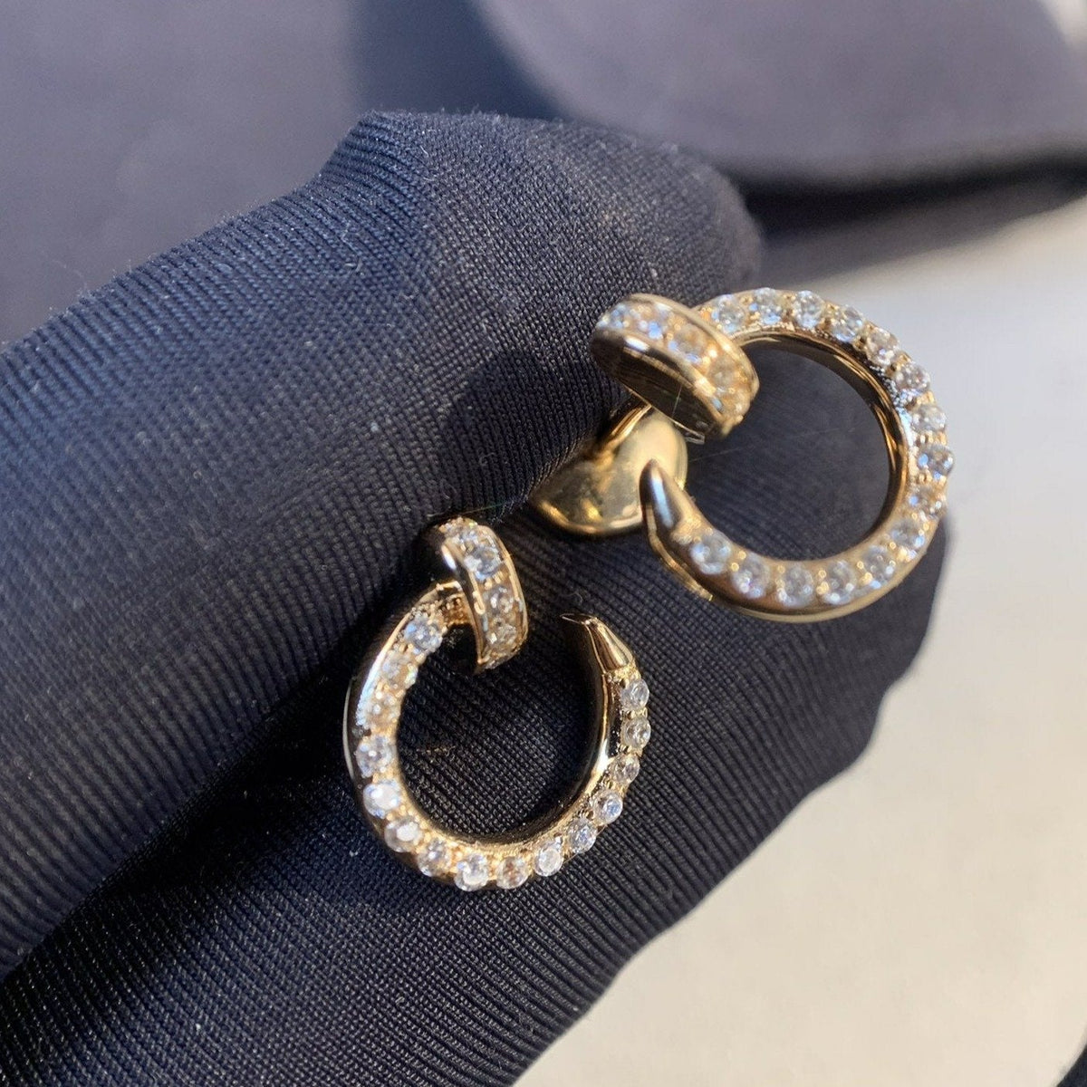 [⭐Spark]JUSTE EARRINGS GOLD DIAMONDS