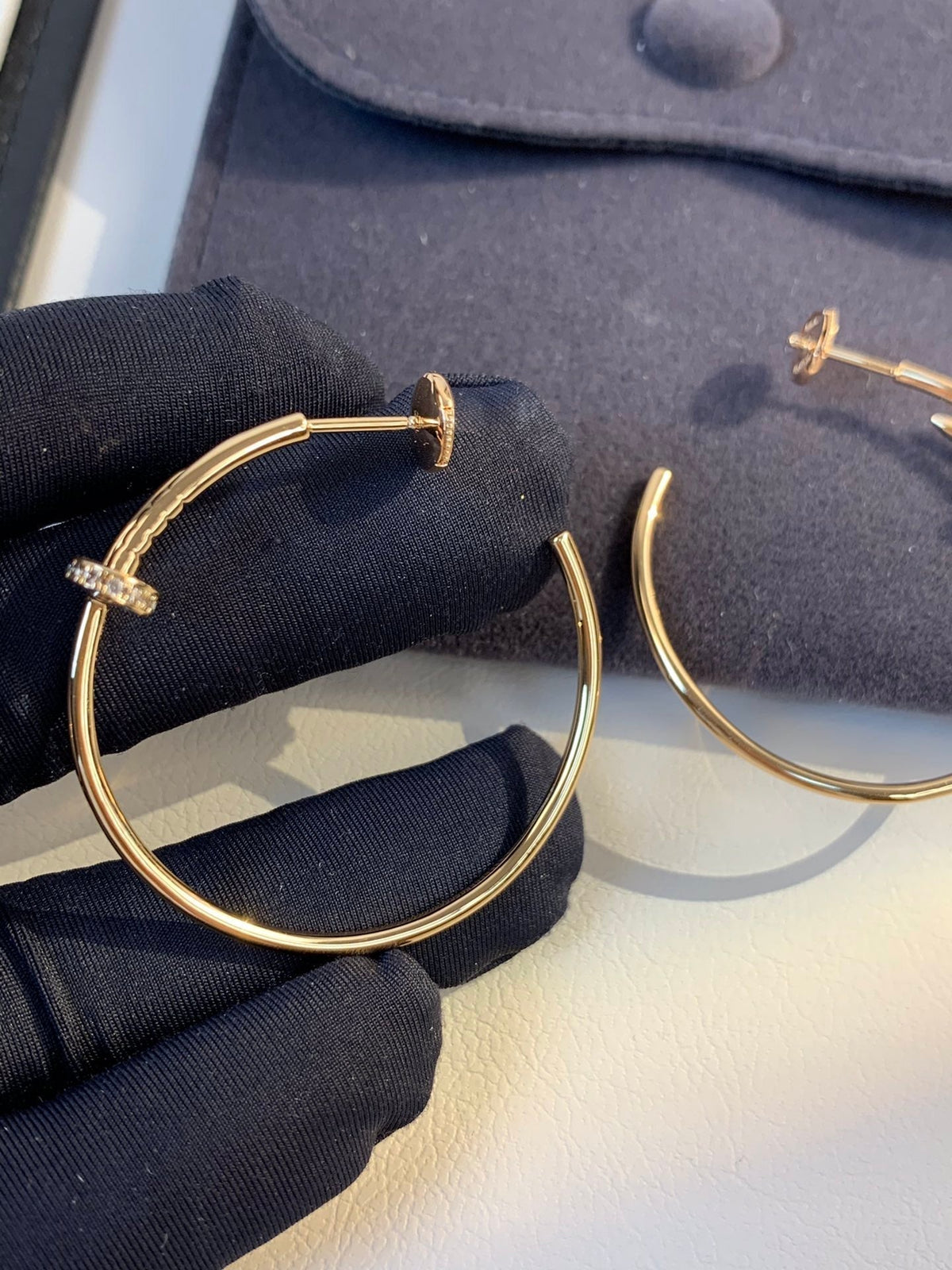 [⭐Spark]JUSTE EARRINGS GOLD DIAMONDS 1.8MM