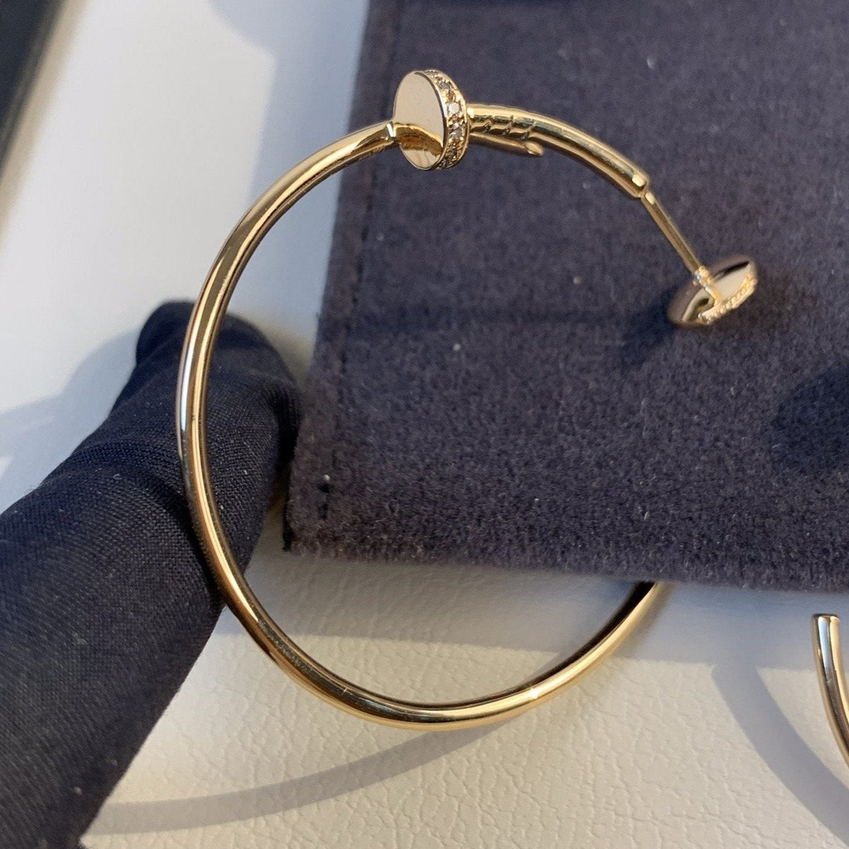 [⭐Spark]JUSTE EARRINGS GOLD DIAMONDS 1.8MM