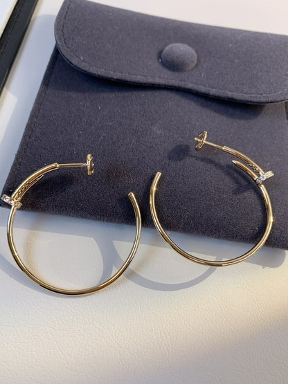 [⭐Spark]JUSTE EARRINGS GOLD DIAMONDS 1.8MM
