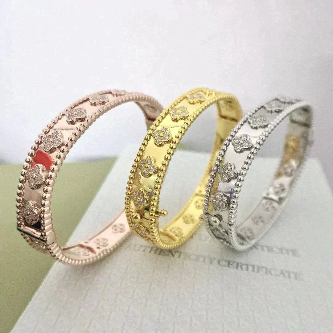 [⭐Spark]CLOVER BRACELET 8MM DIAMONDS