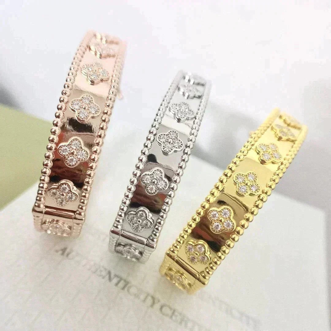 [⭐Spark]CLOVER BRACELET 8MM DIAMONDS
