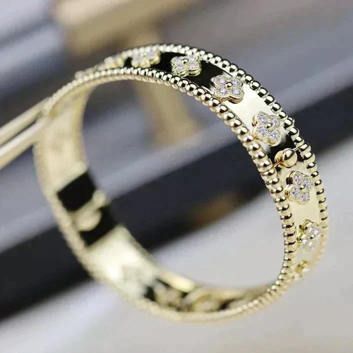 [⭐Spark]CLOVER BRACELET 8MM DIAMONDS