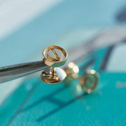 [⭐Spark]LOVE EARRINGS PINK GOLD 10MM