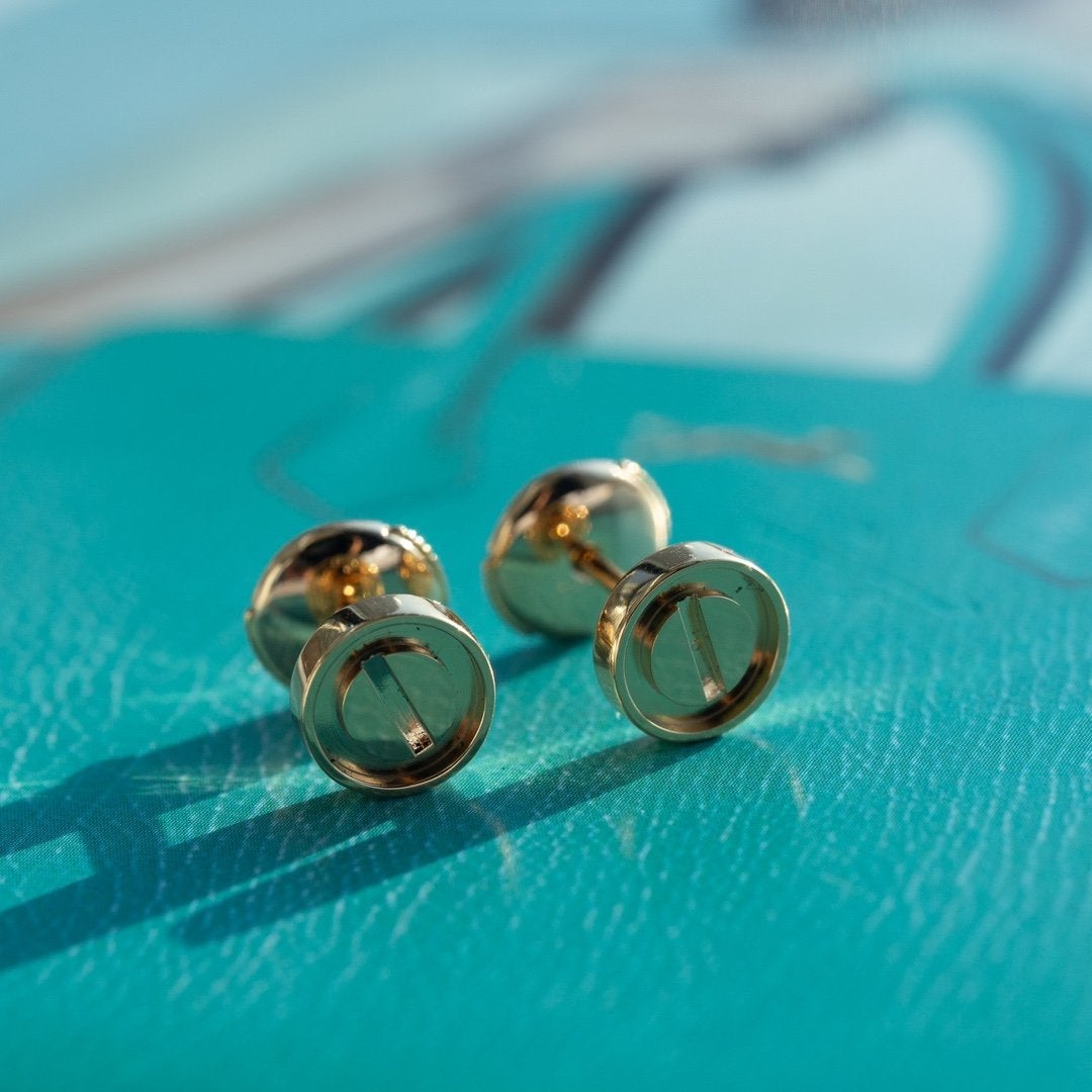 [⭐Spark]LOVE EARRINGS PINK GOLD 10MM