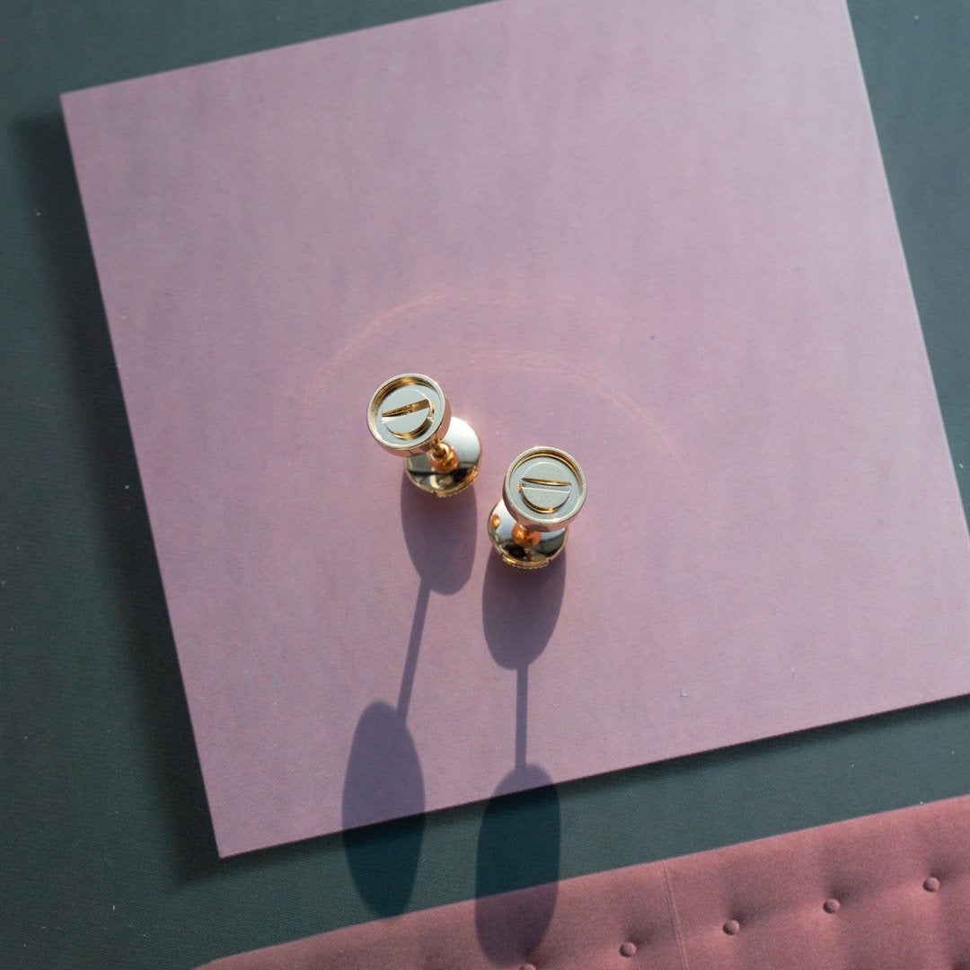 [⭐Spark]LOVE EARRINGS PINK GOLD 10MM