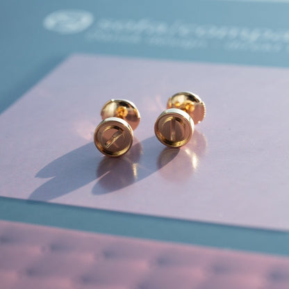 [⭐Spark]LOVE EARRINGS PINK GOLD 10MM