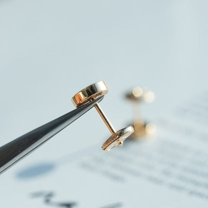 [⭐Spark]LOVE EARRINGS PINK GOLD 10MM