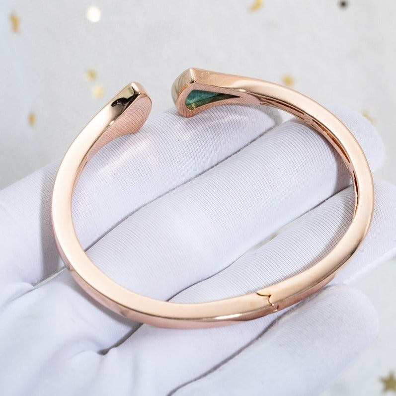 [⭐Spark]DREAM BRACELET OPEN MALACHITE PINK GOLD