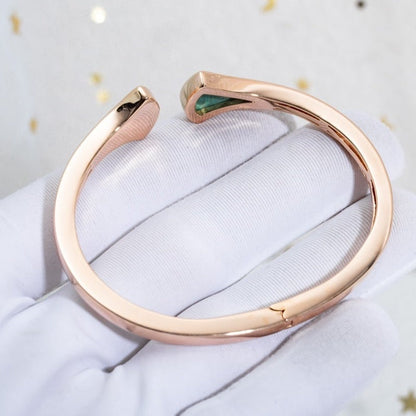 [⭐Spark]DREAM BRACELET OPEN MALACHITE PINK GOLD