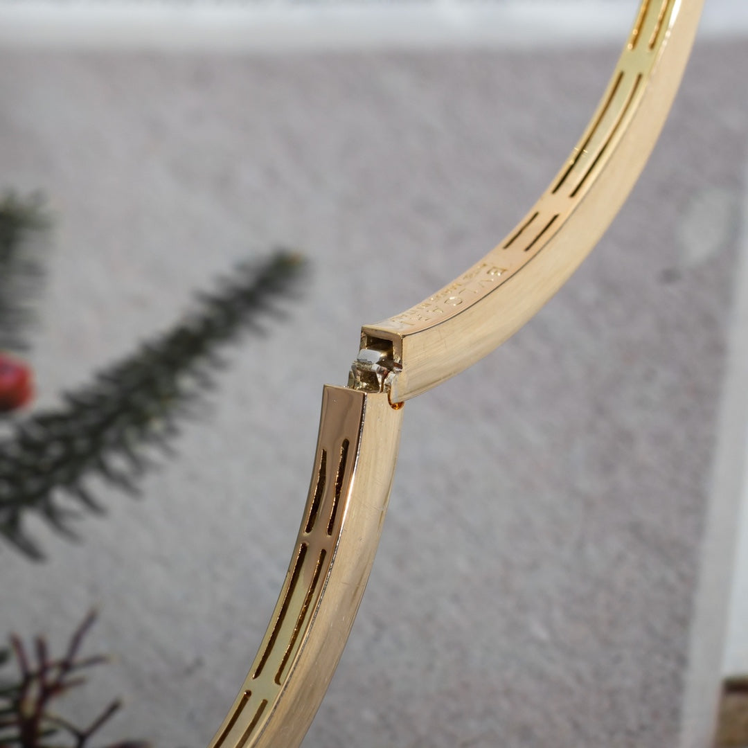 [⭐Spark]SERPENTI BRACELET PINK GOLD DIAMOND DOUBLE SNAKE