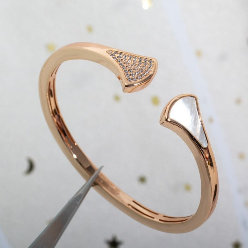 [⭐Spark]DREAM BRACELET OPEN PINK GOLD MOP DIAMOND