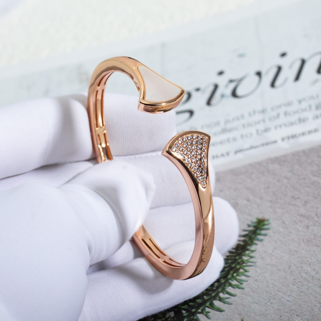 [⭐Spark]DREAM BRACELET OPEN PINK GOLD MOP DIAMOND