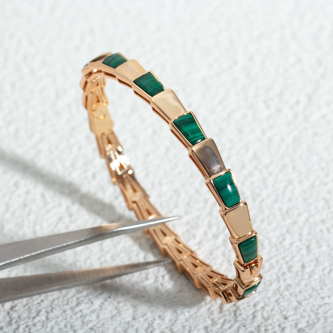 [⭐Spark]SERPENTI BRACELET PINK GOLD MALACHITE