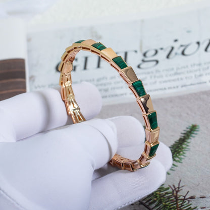 [⭐Spark]SERPENTI BRACELET PINK GOLD MALACHITE