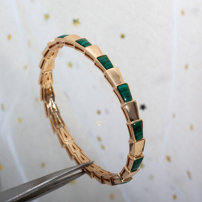 [⭐Spark]SERPENTI BRACELET PINK GOLD MALACHITE