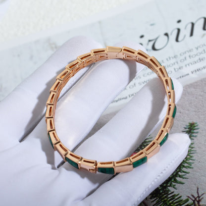 [⭐Spark]SERPENTI BRACELET PINK GOLD MALACHITE
