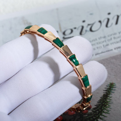 [⭐Spark]SERPENTI BRACELET PINK GOLD MALACHITE
