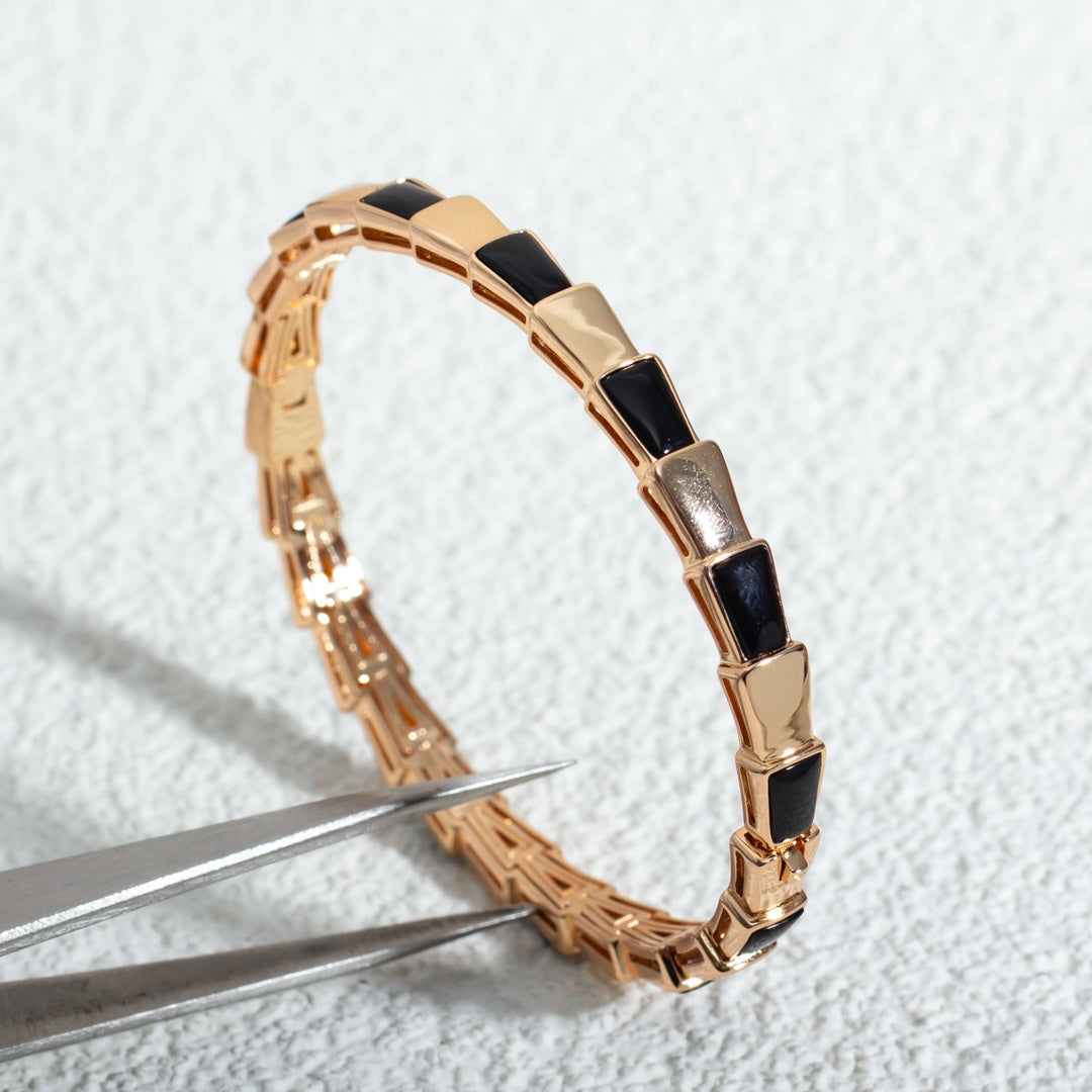 [⭐Spark]SERPENTI BRACELET PINK GOLD ONYX