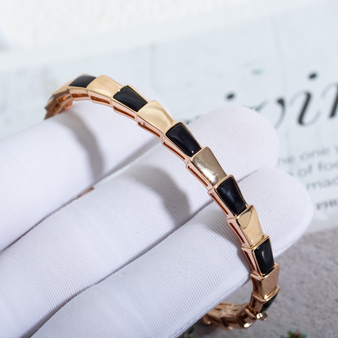 [⭐Spark]SERPENTI BRACELET PINK GOLD ONYX