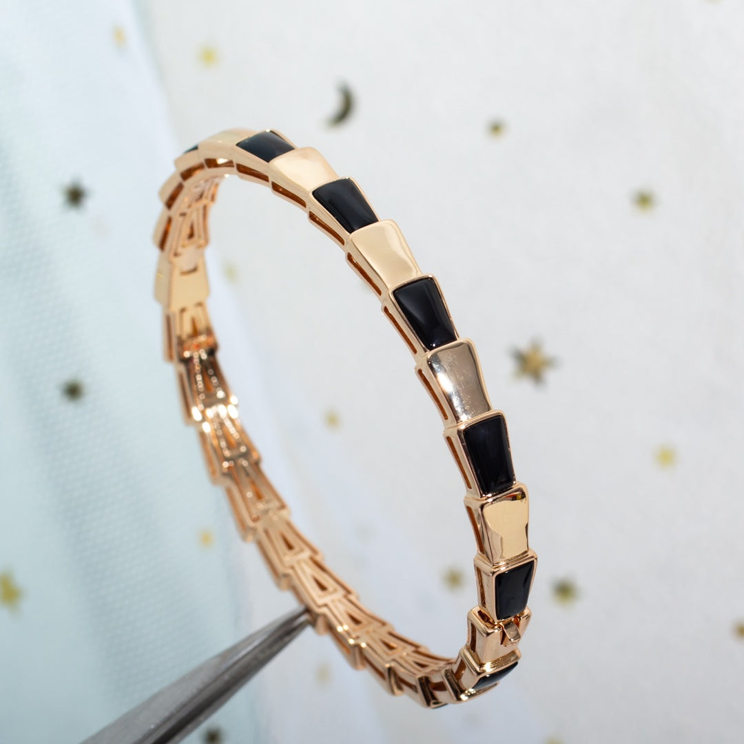 [⭐Spark]SERPENTI BRACELET PINK GOLD ONYX