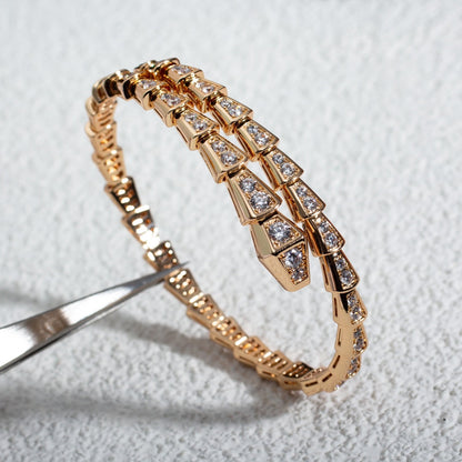[⭐Spark]SERPENTI BRACELET 6.8MM PINK GOLD DIAMOND