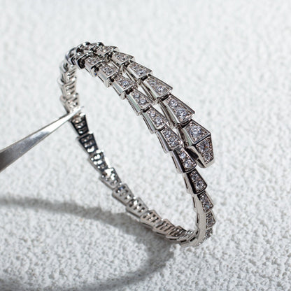 [⭐Spark]SERPENTI BRACELET 6MM SILVER DIAMOND