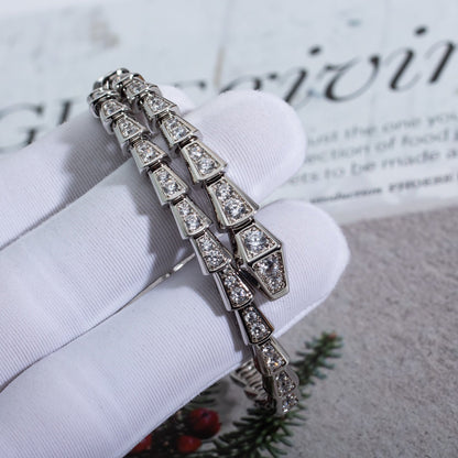 [⭐Spark]SERPENTI BRACELET 6MM SILVER DIAMOND