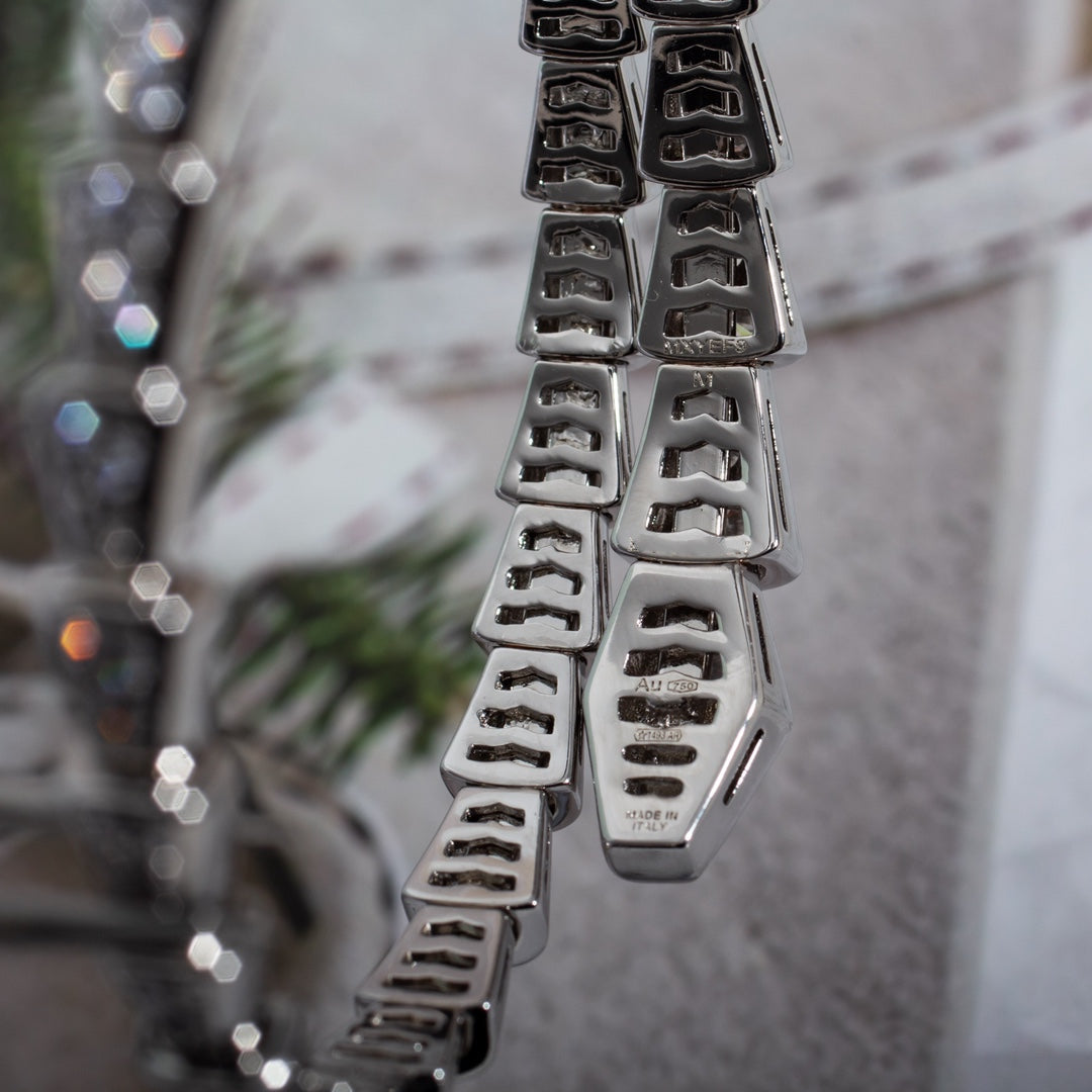 [⭐Spark]SERPENTI BRACELET 6MM SILVER DIAMOND