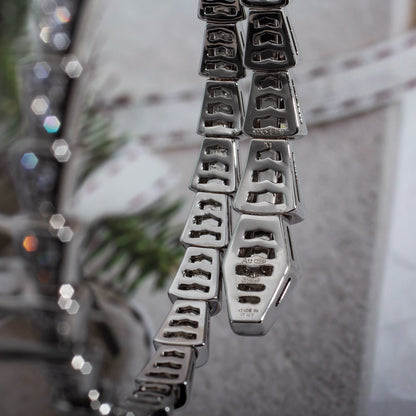 [⭐Spark]SERPENTI BRACELET 6MM SILVER DIAMOND