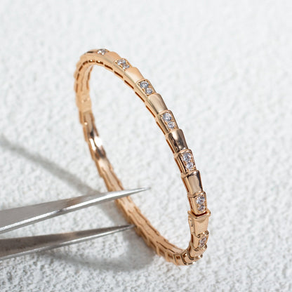 [⭐Spark]SERPENTI BRACELET PINK GOLD DIAMOND