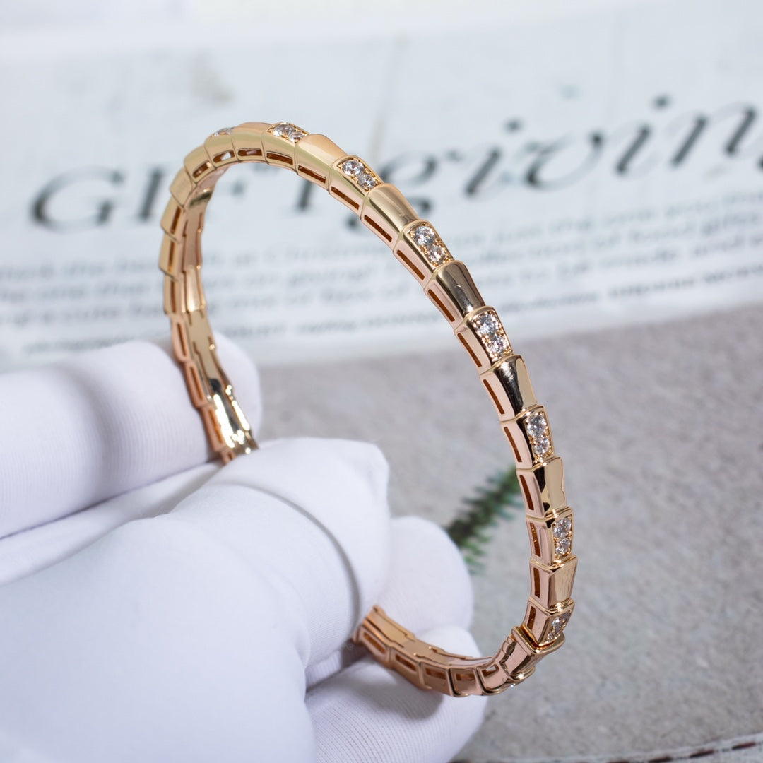 [⭐Spark]SERPENTI BRACELET PINK GOLD DIAMOND