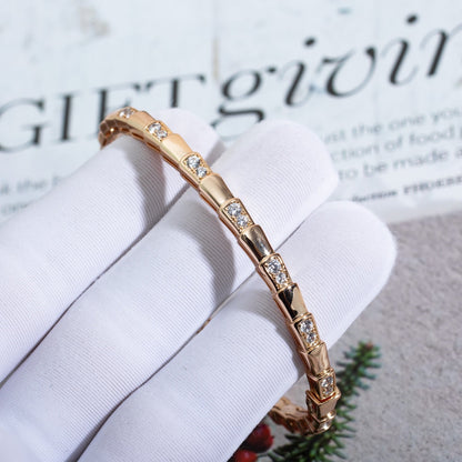[⭐Spark]SERPENTI BRACELET PINK GOLD DIAMOND