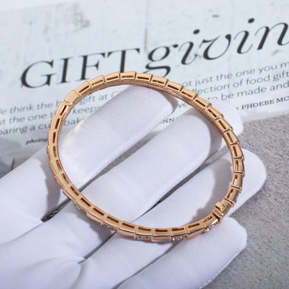 [⭐Spark]SERPENTI SMALL BRACELET PINK GOLD DIAMOND