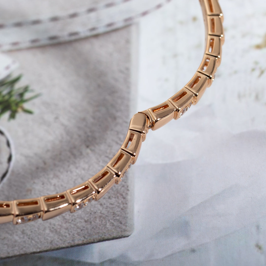 [⭐Spark]SERPENTI BRACELET PINK GOLD DIAMOND