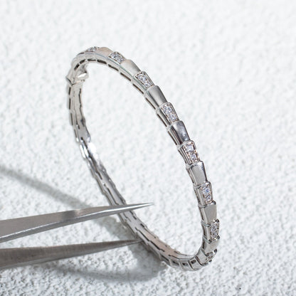 [⭐Spark]SERPENTI BRACELET SILVER DIAMOND