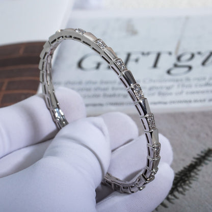 [⭐Spark]SERPENTI BRACELET SILVER DIAMOND