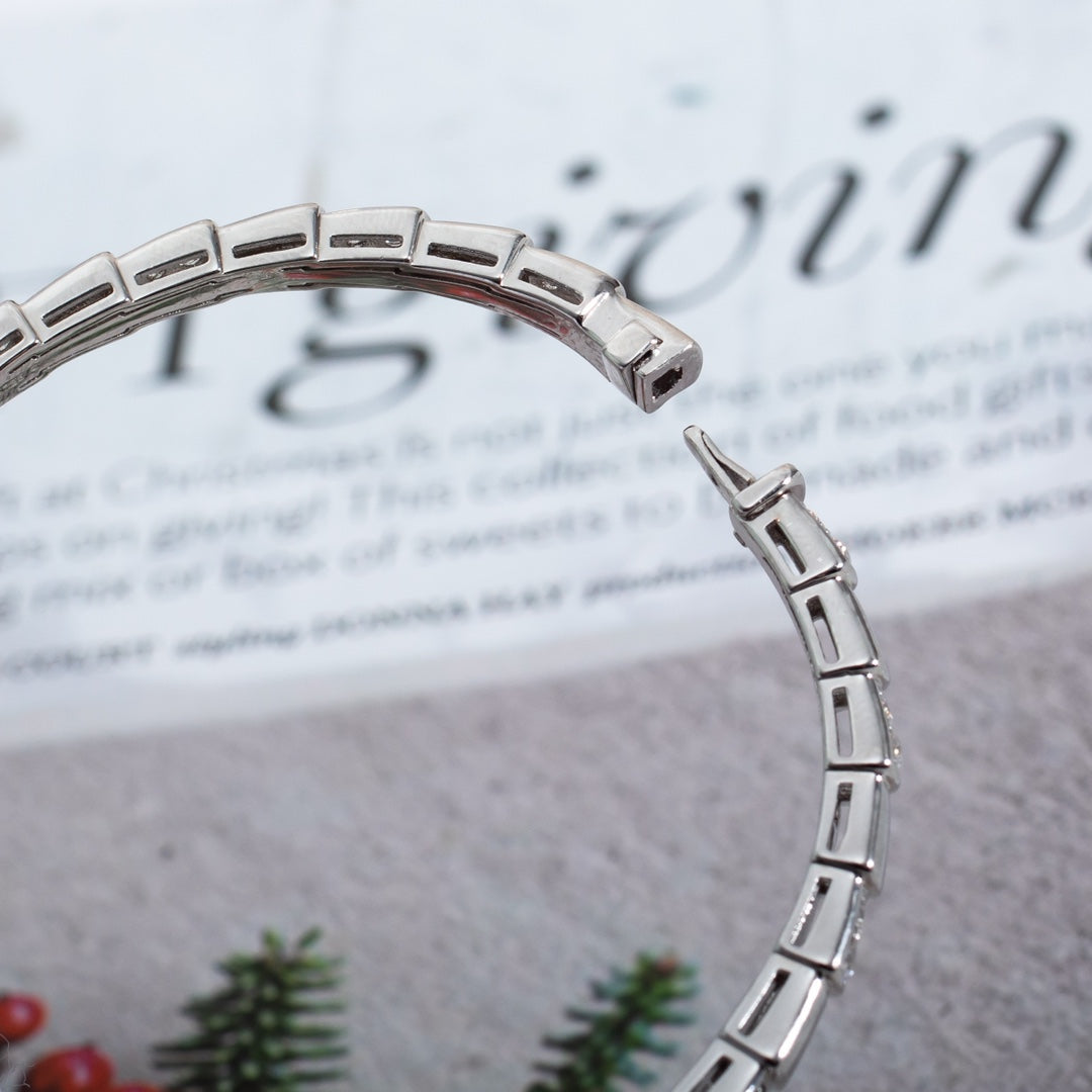 [⭐Spark]SERPENTI BRACELET SILVER DIAMOND