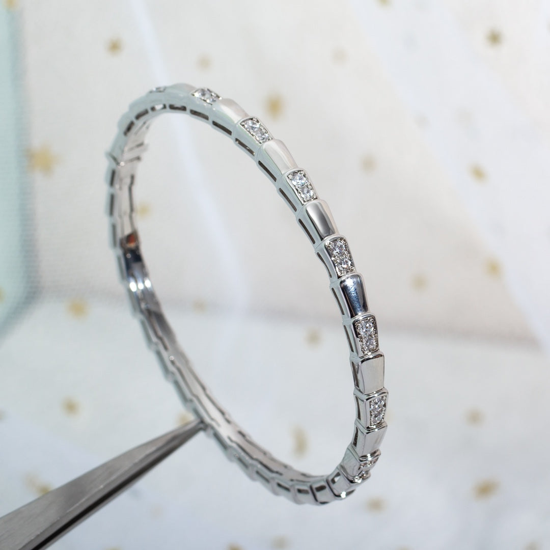 [⭐Spark]SERPENTI BRACELET SILVER DIAMOND