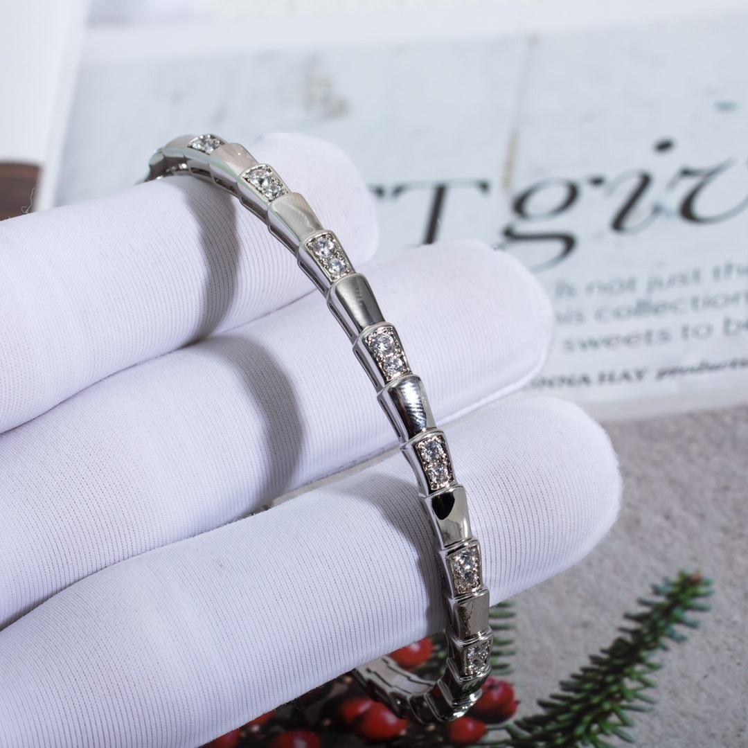 [⭐Spark]SERPENTI BRACELET SILVER DIAMOND