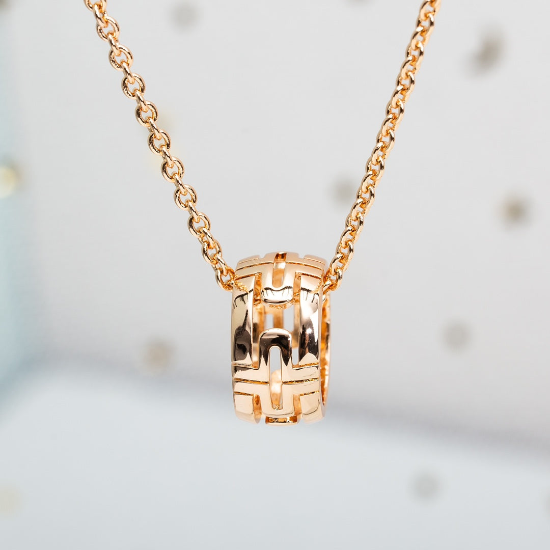 [⭐Spark]PARENTESI NECKLACE PINK GOLD