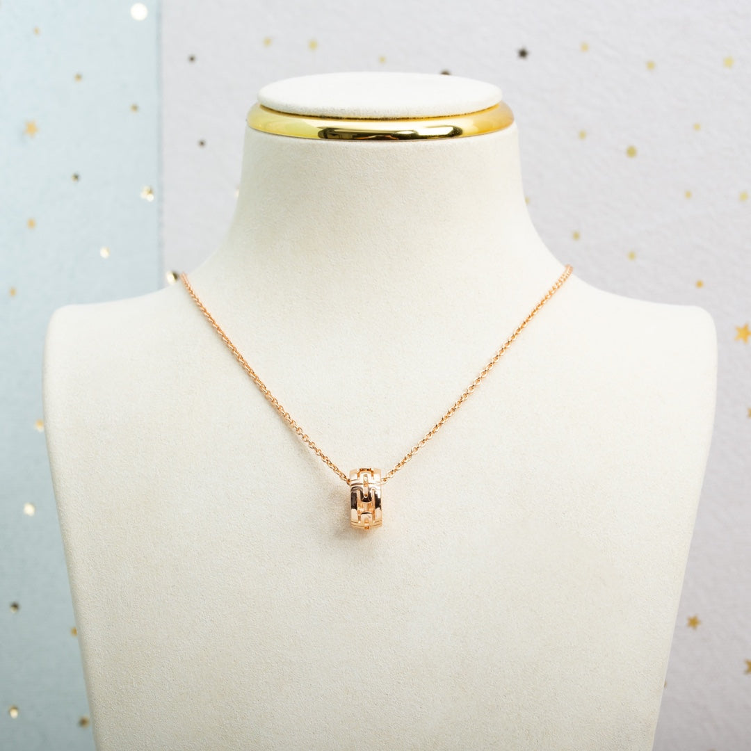 [⭐Spark]PARENTESI NECKLACE PINK GOLD