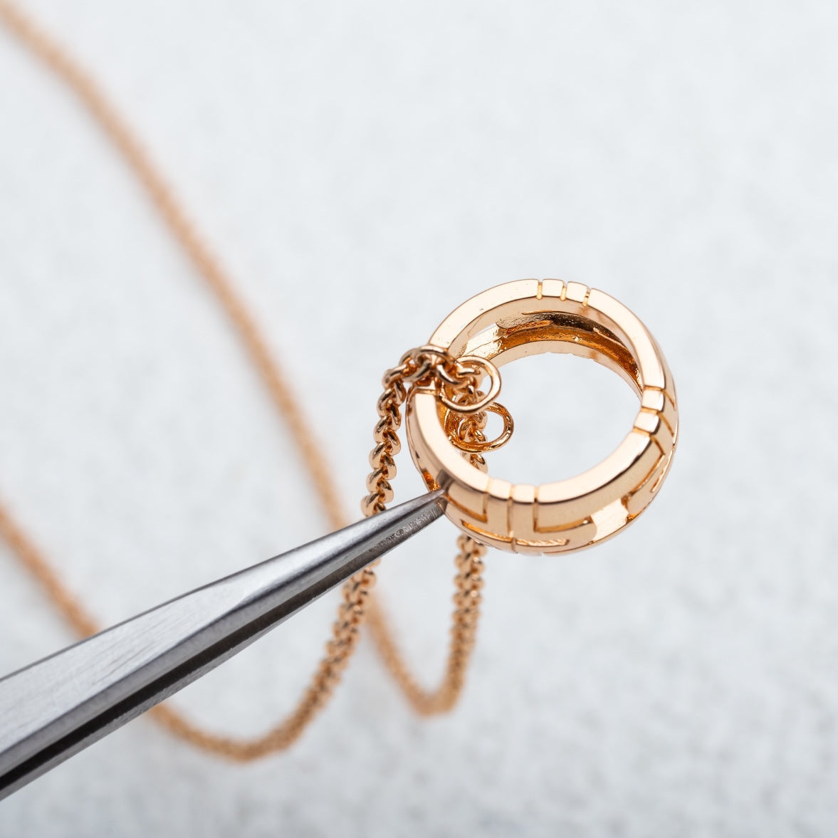 [⭐Spark]PARENTESI NECKLACE PINK GOLD