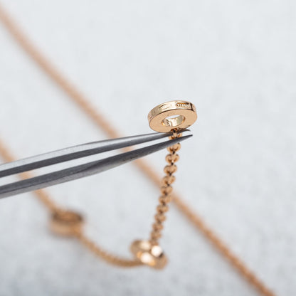 [⭐Spark]PARENTESI NECKLACE PINK GOLD