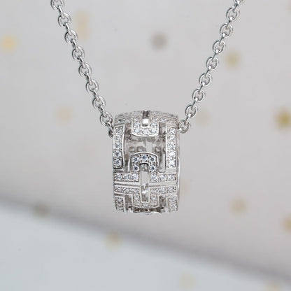 [⭐Spark]PARENTESI NECKLACE SILVER DIAMOND