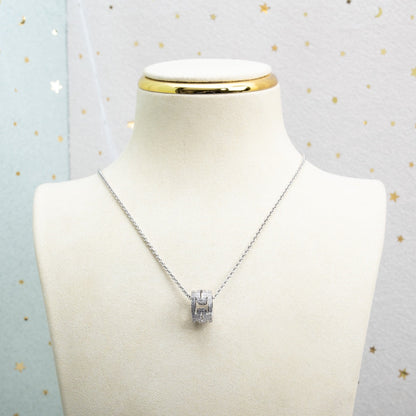 [⭐Spark]PARENTESI NECKLACE SILVER DIAMOND