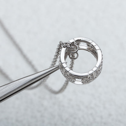 [⭐Spark]PARENTESI NECKLACE SILVER DIAMOND