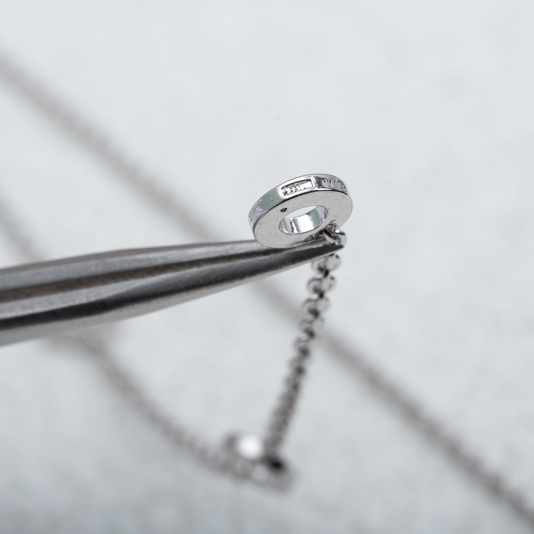 [⭐Spark]PARENTESI NECKLACE SILVER DIAMOND