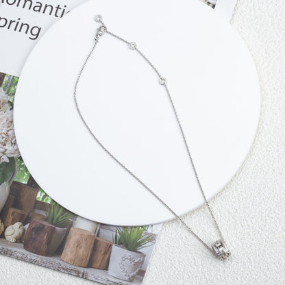 [⭐Spark]PARENTESI NECKLACE SILVER DIAMOND